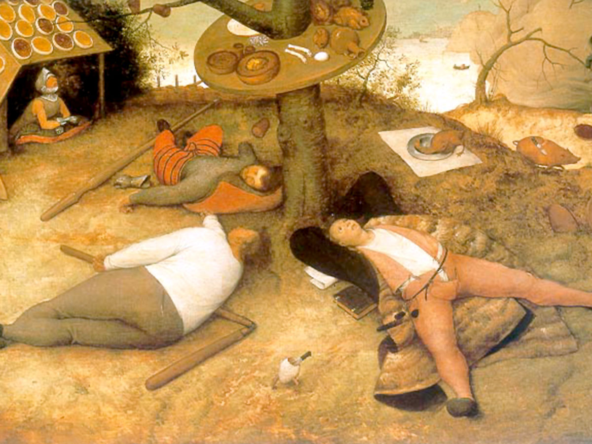 Питер Брейгель «Страна лентяев», 1567 г.
