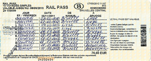 Билет на десять поездок действует в пределах страны