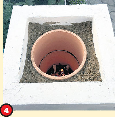 Пустое пространство засыпано песком