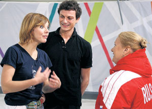 Фекла ТОЛСТАЯ и Жером БЛАНШАР радуются похвалам Елены Анатольевны ЧАЙКОВСКОЙ